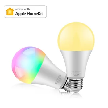 

RGB E27 8W Smart LED Bulbs IOS Homekit Siri Control Light WiFi Bulbs 110v 220v Dimmable LED Lamp for Home Decor