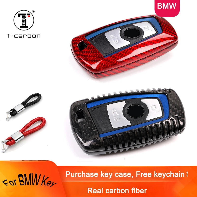 100% чехол для автомобильного ключа из углеродного волокна BMW F20 F21 F22 F23 F30 F31 F32 F33 F34 F36