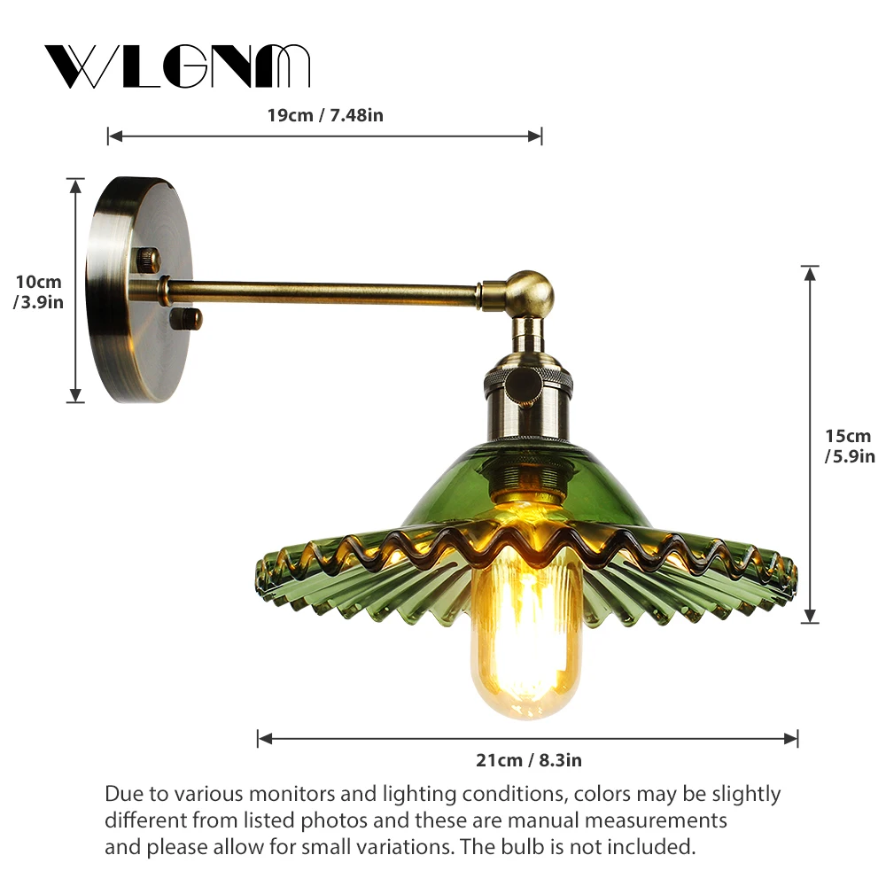 Стеклянный настенный светильник, домашний Ночной светильник, настенный светильник в спальню Эдисона, старинная бронзовая Ретро лампа, креативный современный декоративный светильник