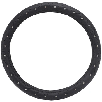 

Car Steering Wheel Cover Black Crystal Diamond Cover Interior Accessories Universal Car SUV Truck Car Styling