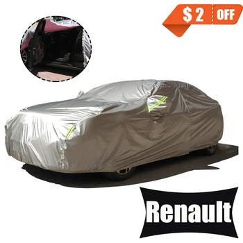 

Full Car Covers With Side Door Open Design Waterproof For Renault Capture Sandero Megane 2 Clio Logan Fluence Car Accessories