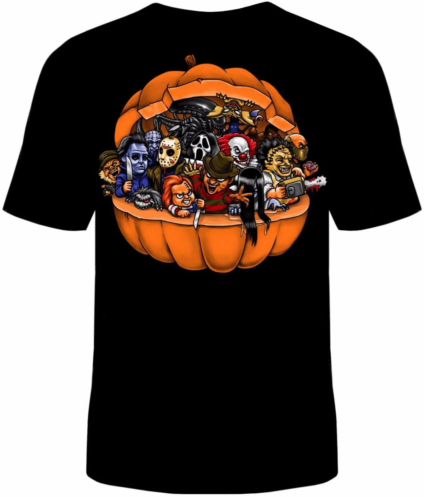 Хэллоуин Тыква убийцы футболка унисекс ужасов размеры Фредди Чаки это