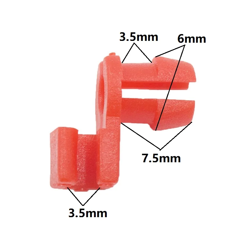 

KA LI LI 50Pcs Red Plastic Door Lock Rod Retaining Clip Universal Car Fastener Clips