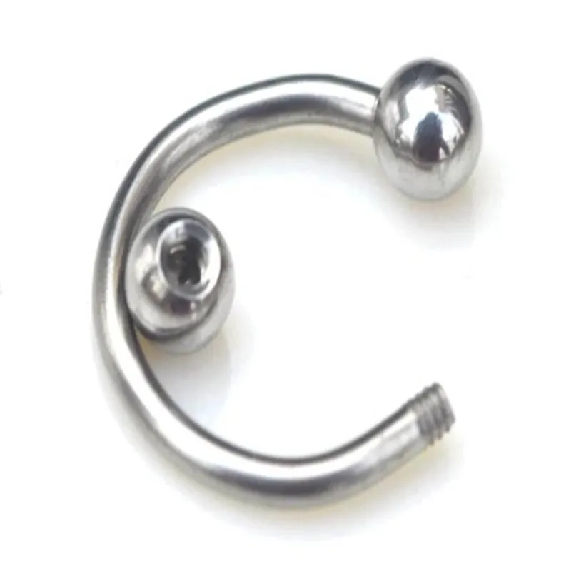 316L Surgical Stainless Steel Circular Barbells Horseshoe 18g Lip Ring Eyebrow Nose Studs Body Piercing Jewelry 10Pcs piercing jewelry nose studs body piercing earrings ear piercing jewelry ear studs body piercing jewelry body jewelry nose rings