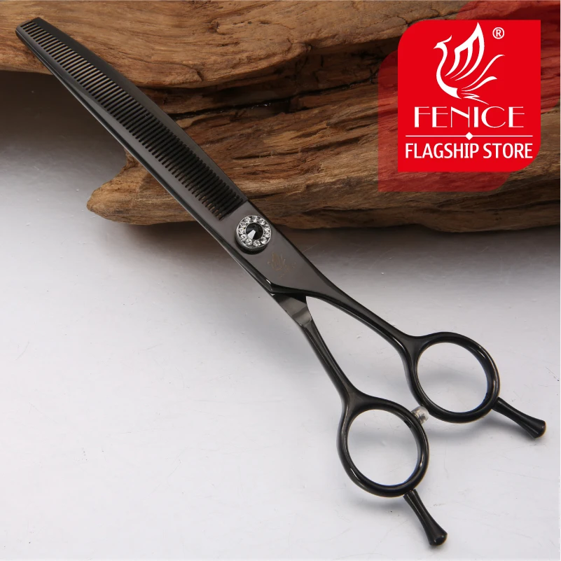 Ceny Fenice high end 7.0 cala profesjonalne nożyczki do pielęgnacji psów zakrzywione nożyce do cieniowania dla psów i kotów sierść zwierzęca tijeras tesoura