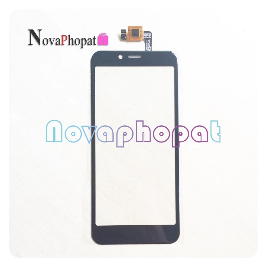 Novaphopat протестированный черный дигитайзер для Vertex Impress Click сенсорный экран сенсор стеклянная панель+ отслеживание