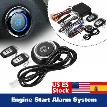 

9Pc diy Car SUV Keyless Entry Engine Start Keyless Alarm System Push Button Remote Starter Stop Automobiles Auto Car Accessories