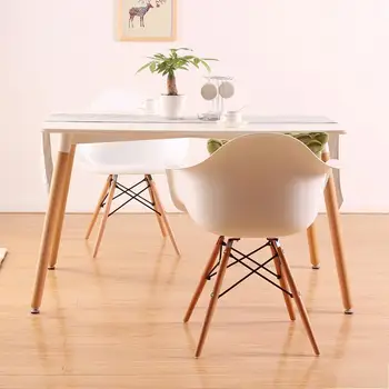 

110*60*75 Nordic Minimalist Style Dining Table Simple Small Conference Table Poker Table Living Room Rectangle Coffee Table HWC