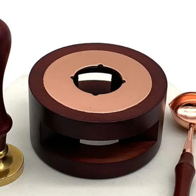 Retro Sealing Wax Furnace Stove Pot Wood Handle spoon Sealing Wax for Wax Sealing Decorative Wax seal Stamp Craft Gift
