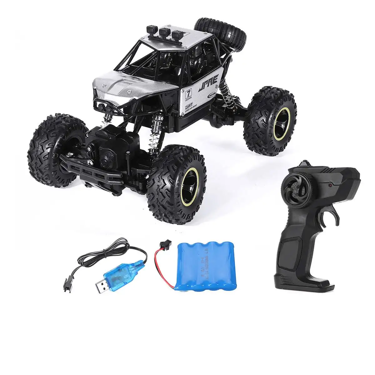 1:16 4WD RC машинки 28 см 2,4 Ghz Raido управление высокая скорость вождения внедорожный альпинистский пульт дистанционного управления модель грузовик игрушки для мальчиков - Цвет: Silver