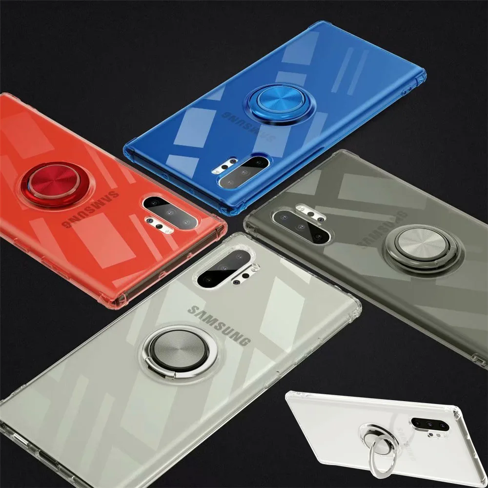 

Phone Case sFor Samsung Galaxy Note 10 Case Cover For Galaxy Note 10 Pro Plus 5G Case Cute Finger Ring Soft Silicone Cover Capa