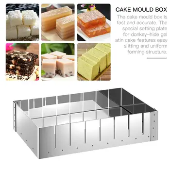 

Cake Mould Box Stainless Steel Durable Thickened Mould Cooling Plate Cuts Cakes Quickly For Uniform Forming Kitchen Mold Tools
