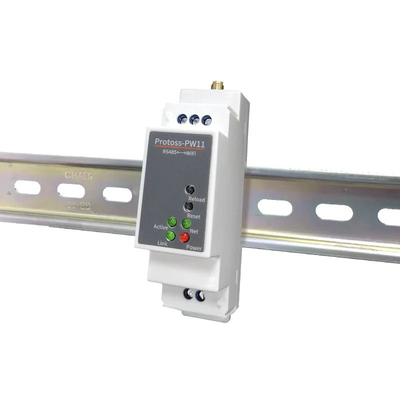 Rail mountable Industrial Device Server Serial port RS485 to wifi or rj45 Ethernet converter server Support Modbus TCP to RTU wifi converter