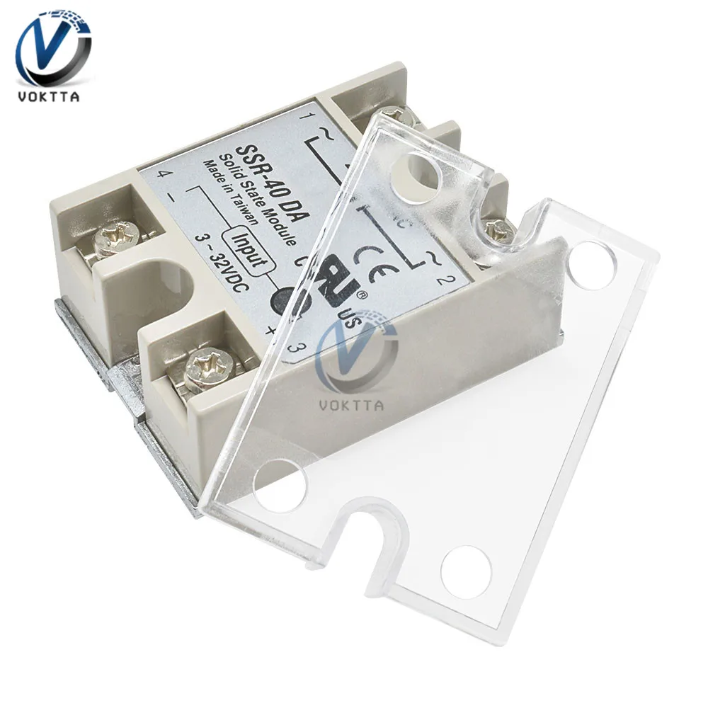 2PCS Single Phase Solid State Relay SSR Safety Cover Clear Plastic Covers la
