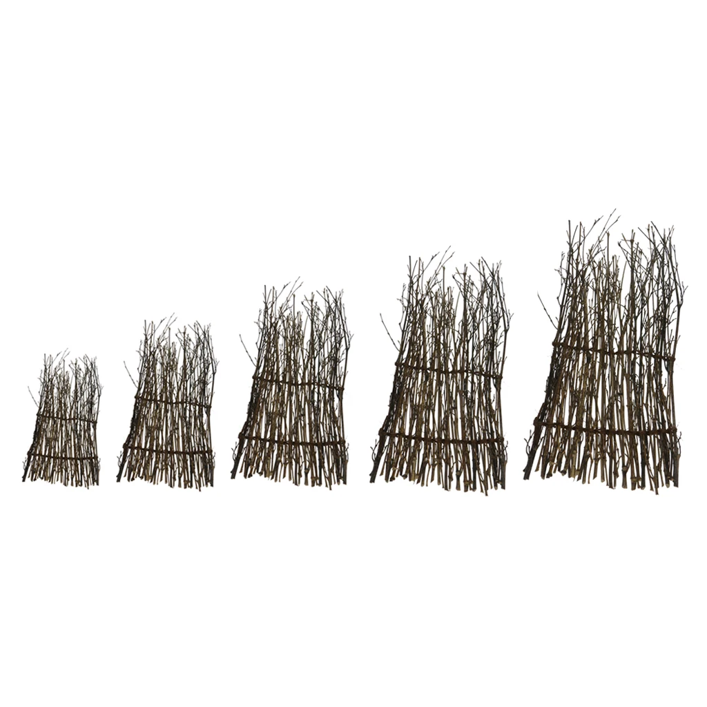 5 Sizes Garden Divider Screening Border Bamboo Slat Willow Reed Brushwood Fence Roll