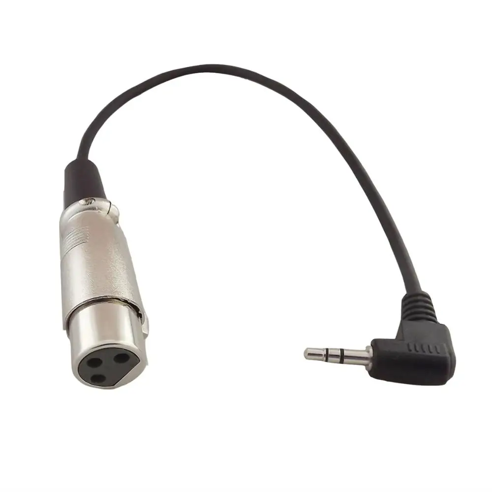 1pc XLR 3 Pin Female To 3.5mm 1/8" TRS Stereo Right Angle Microphone Connector Cable 30cm | Электроника