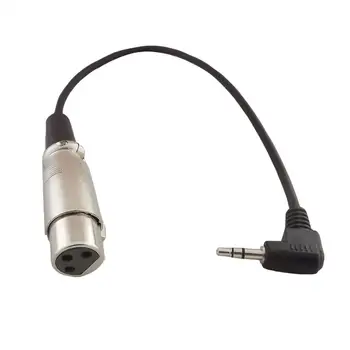 

1pc XLR 3 Pin Female To 3.5mm 1/8" TRS Stereo Right Angle Microphone Connector Cable 30cm