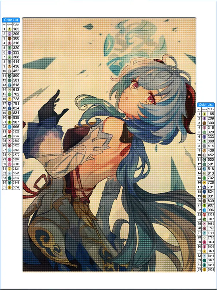 Genshin Impact Anime Diamond Painting Full 5D DIY Diamond Art Mosaic Embroidery Cross Stitch Kit Home Decor,алмазная мозаика 