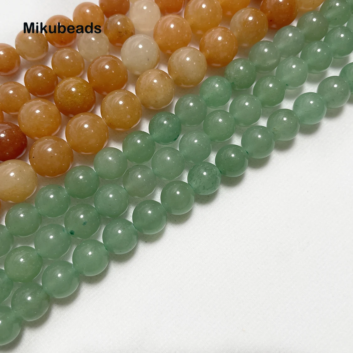 Wholesale Natural Green Aventurine Stone Smooth Round Loose Bead 15" Strand For Making Jewelry DIY Free shipping 6mm 8mm 10mm 4