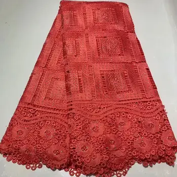 

nigerian lace fabrics 2019 high quality lace latest embroidery guipure lace tissu african milk slik mesh lace fabrics 5yards