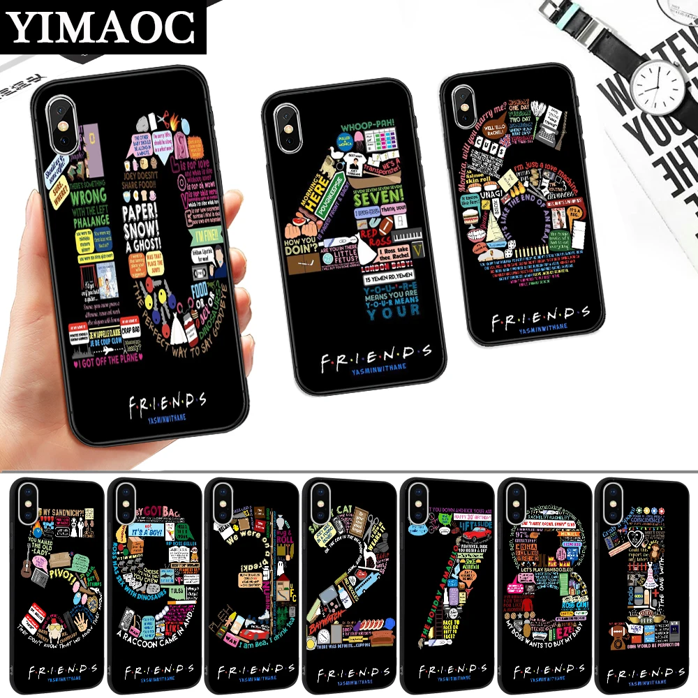 friends numbers Silicone Soft Case for iPhone 5 5S 6 6S 7 8 11 Pro Plus X XR XS Max |
