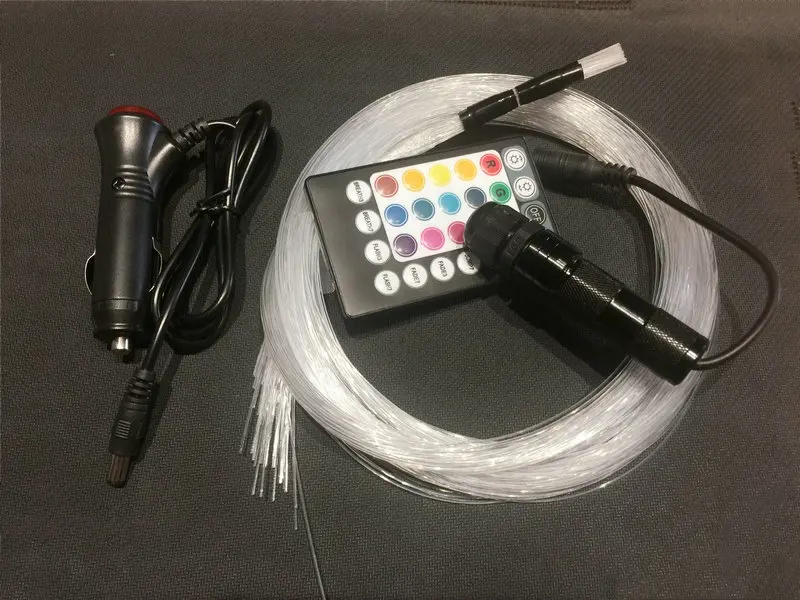2W Fiber Optic Star Light Illuminator Engine Device 28key RF Remote controlled+PMMA cable KIT Car/Limo Headliner Lighting Decor