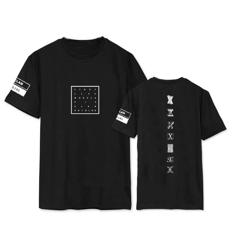 KPOP MONSTA X Min Hyuk IM Album Shirts K-POP Повседневная хлопковая футболка футболки с короткими
