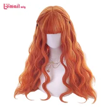 Aliexpress - L-email Wig Long Orange Lolita Wigs Woman Hair Wavy Cosplay Wig Halloween Harajuku Wigs Heat Resistant Synthetic Hair