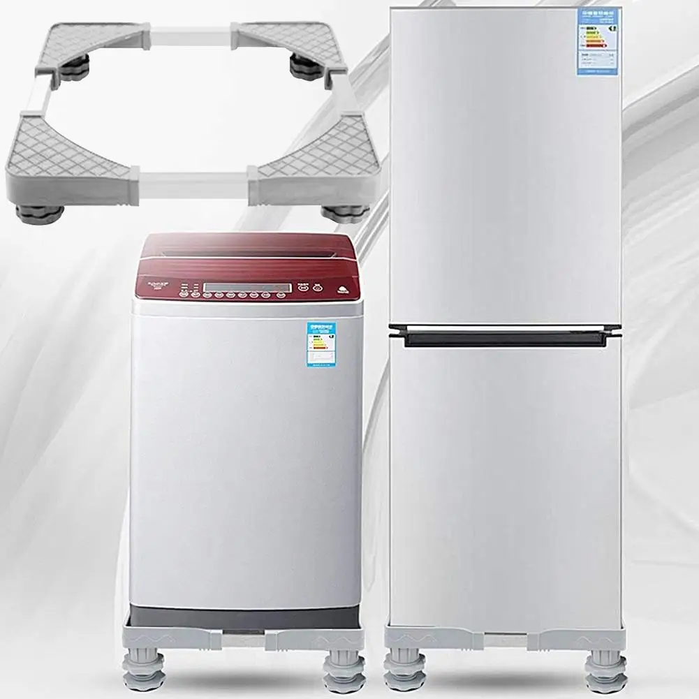 

Adjustable Detachable Refrigerator Washing Machine Bracket Holder with Wheels