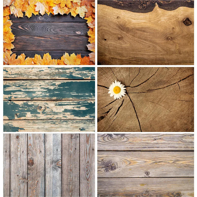 

SHUOZHIKE Art Fabric Wood Board Photography Backdrops Props Wooden Plank Floor Photo Studio Background 201119MKB-01