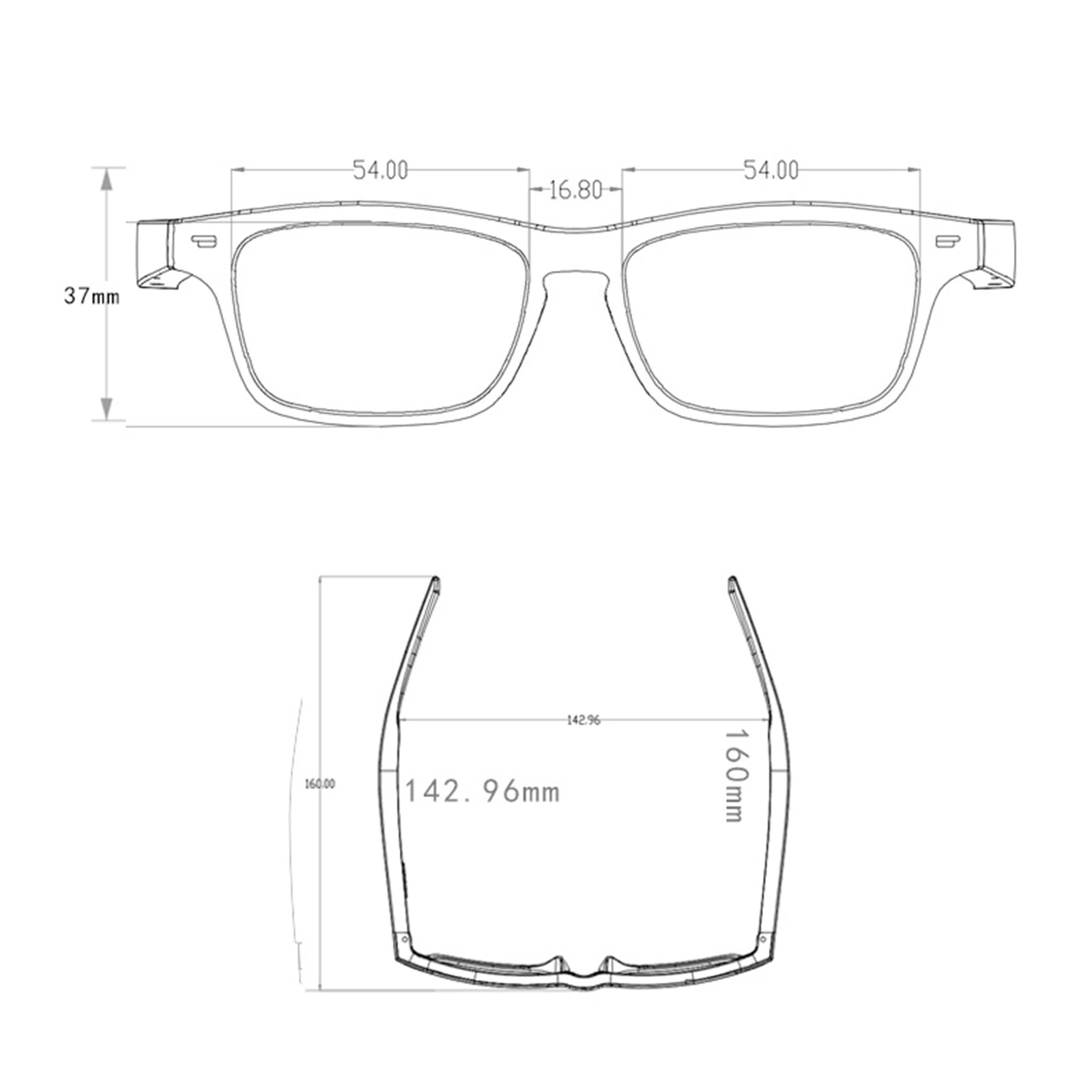 Audio Sunglasses with Open Ear Headphones Waterproof BT5.0 Smart Stereo