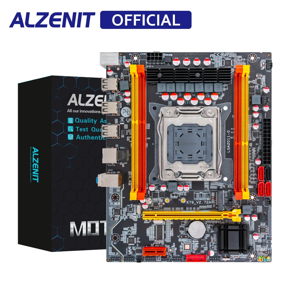 

ALZENIT X79M-CE3 Motherboard Intel X79 LGA 2011 Xeon E5 DDR3 128GB ECC REG M.2 NVME NGFF SATA3.0 USB2.0 M-ATX Mainboard