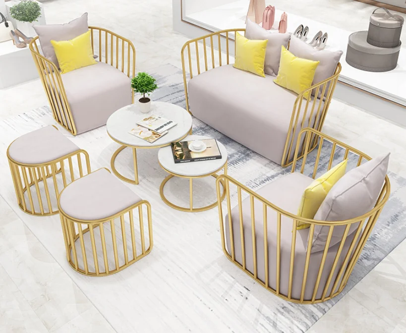Nordic clothing store sofa shop with simple modern Korean nail salon reception beauty salon small sofa net red
