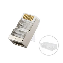 (50 шт./упак.) Сеть 10 Гб RJ45 Cat.6a, модульные экранированные пробки-включены провода, вставляемые балки для кабелей Cat.6/Cat.6a