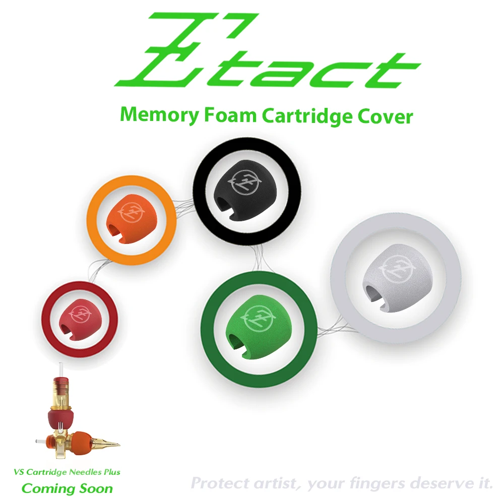 EZ Tact Memory Foam Cartridge Cover Shock Absorption For Cartridge Tattoo Needles Comfort Tattooing 30 Pcs /100 Pcs tattoo needles