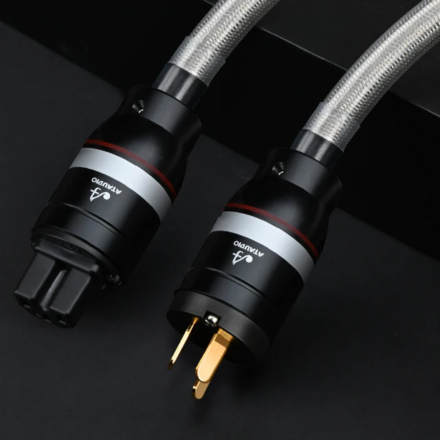 HiFi Power Cable High Quality Copper and Silver Extension Power Cord
