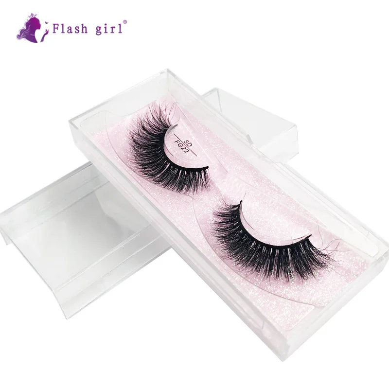 

Flash Girl 1 Pair 5D Real Mink Eyelashes FG05-FG95 Cruelty Free False Eyelashes Natural Long Makeup Extensions Thick Fake Lashes