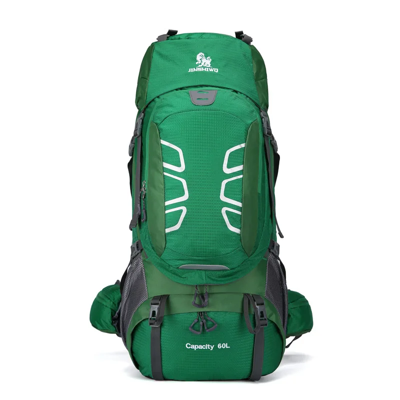 Green Открытый 60L походный рюкзак специализированный альпинистский треккинг вместительный рюкзак Светоотражающие альпинистские дорожные сумки - Цвет: Green