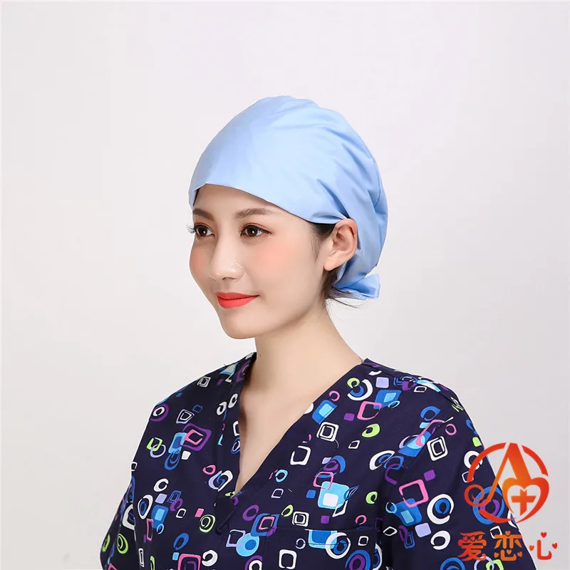 Operating room nurse print work cap head pirate pure cotton food dustproof breathable female doctor cap