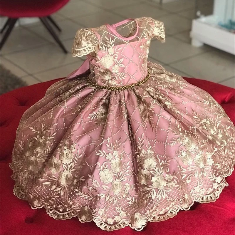 Girls Dress Princess Costume Flower Princess Party Dresses Children's Clothing Kids Dresses for Girls Wedding Elegant Gown for 4 6 8 9 10 Yrs Chritmas Dress