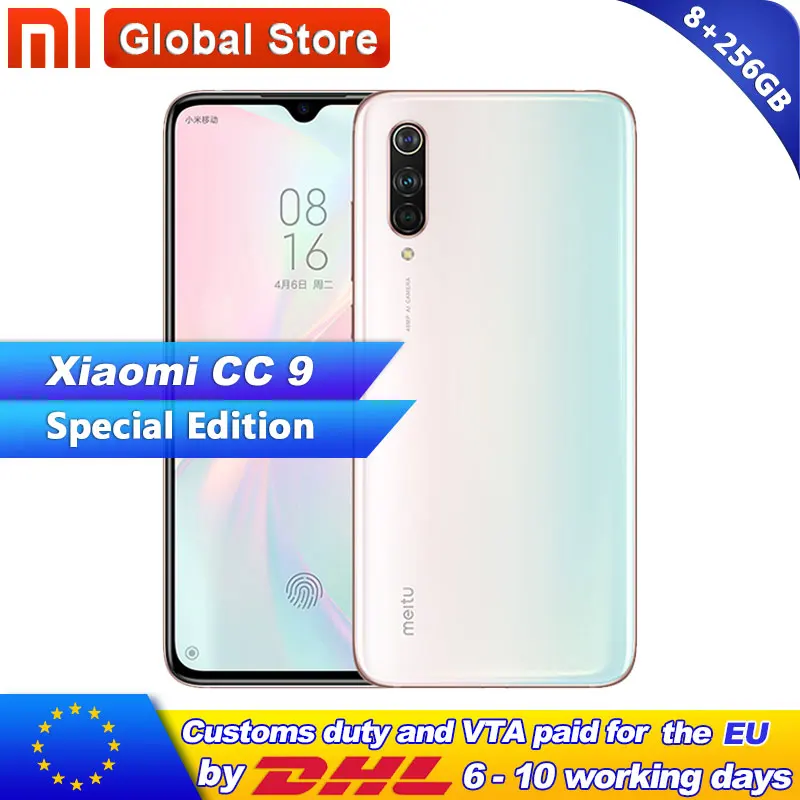 Custo mi zed Edition Xiaomi mi CC9 256 GB 8 GB Snapdragon 710 мобильный телефон Восьмиядерный 6,3" 48MP Тройная камера 4030 mAh 2340x1080 HD