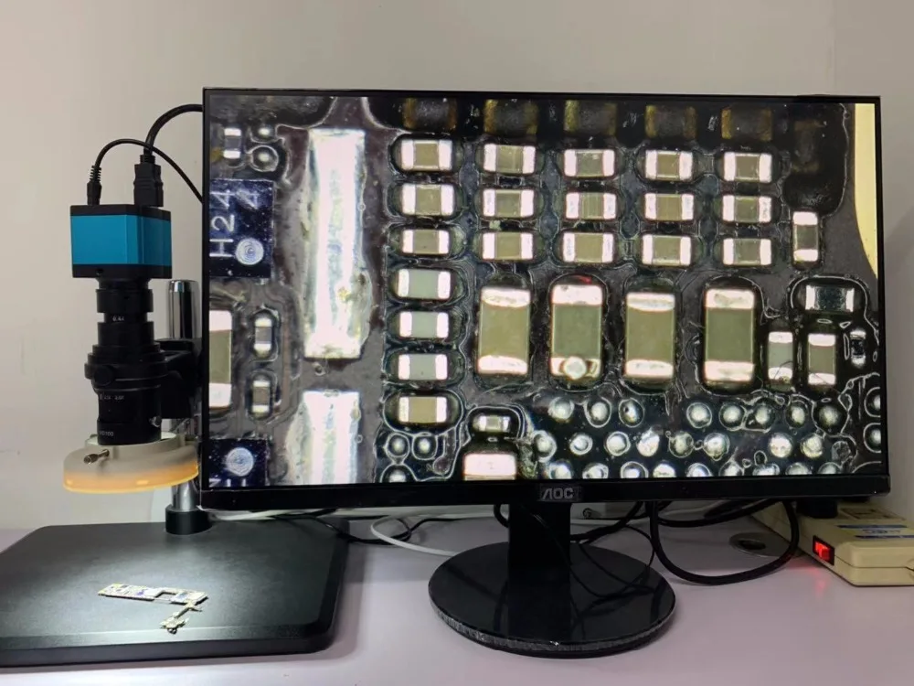 2K 23MP 1080P HDMI USB промышленная TF карта цифровой C moun видео микроскоп камера+ 0.5X адаптер для окуляра объектив 30 мм 30,5 м кольцо