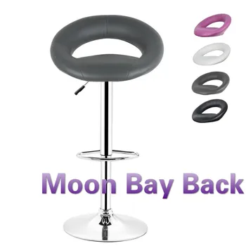 

Moon Bay Back Bar Chairs Kitchen Chair Cosy Synthetic Leather Swivel Bar Stools Chairs Height Adjustable Pneumatic Pub Chair HWC