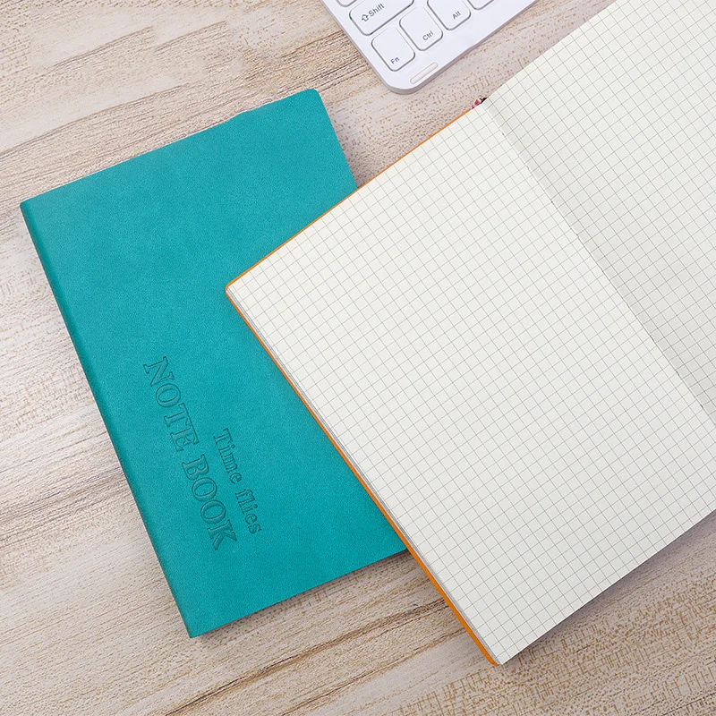 

MyLifeUNIT Leather Graph Paper Notebook A5 Grid Time Memo Planning Organizer Agenda School Office schedule Stationary
