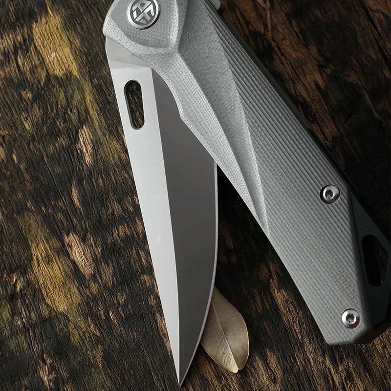 Tactical Knife Original Petrified Fish 828 Outdoor Hunting D2 Blade G10 Handle Camping Survival Bearing Flipper Folding Knives