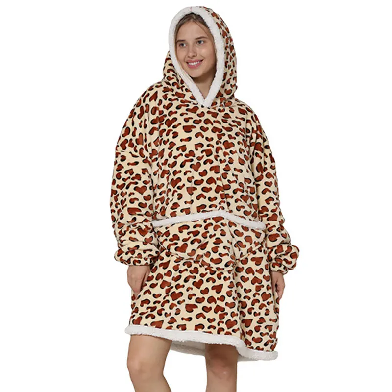 Coperta invernale Sherpa felpa oversize in pile di peluche felpa