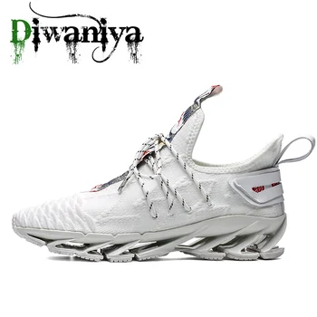 

Diwaniya Brand Men's Sport Running Shoes 2019 Lace-up Exercise Sneakers Breathable Mesh Letter Shoes Size 39-46 Sneakers for Men