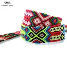 AMIU Handmade Popular Brand Bangle Big Weave Friendship Bracelet Brazilian Woven Rope String For Women Men Dropshipping