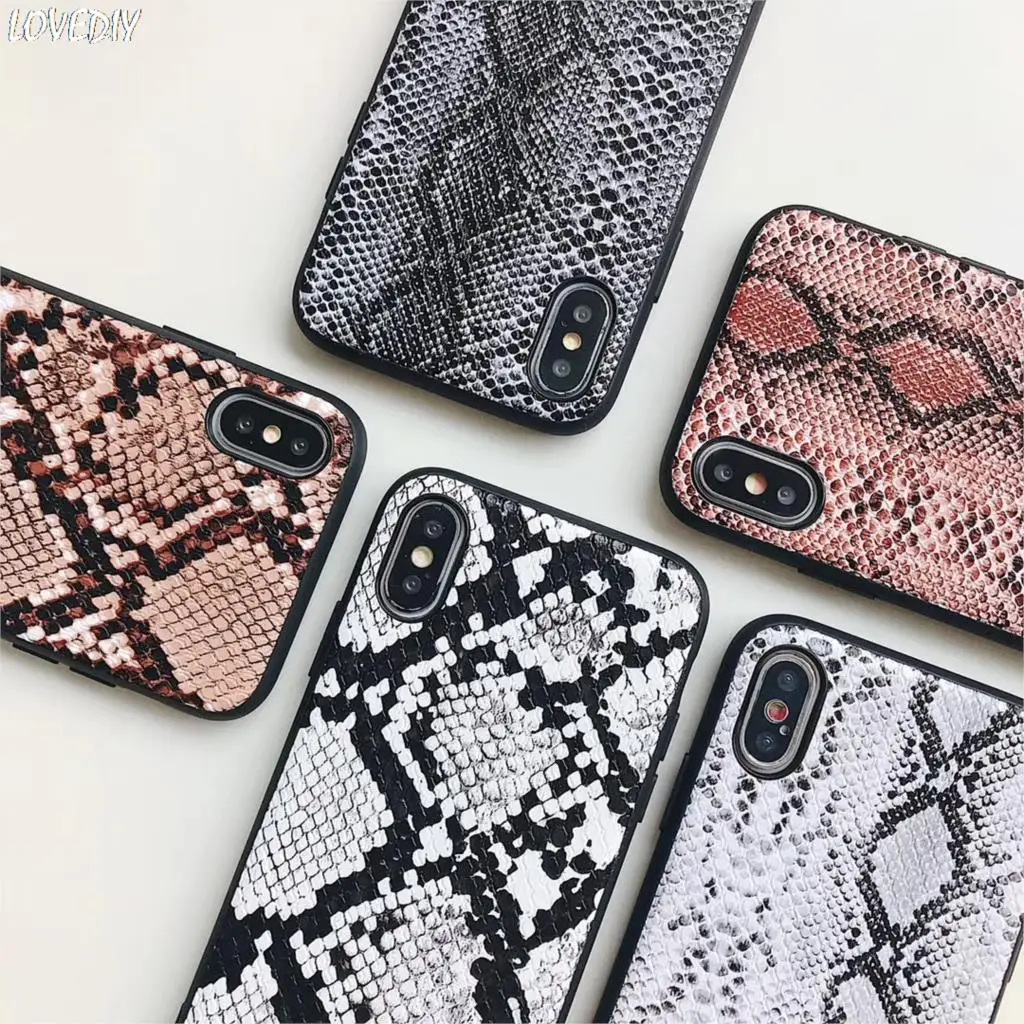 

Luxury Italy brand snake leather python 3D relief phone case for apple iphone 7plus 7 8 8plus 6 s plus 10 X Xs XsMax Xr cover