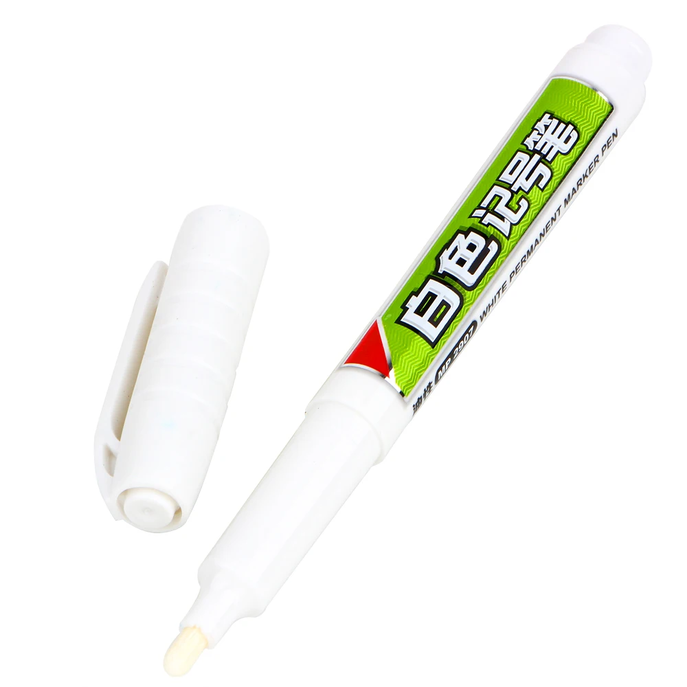 

Перманентный маркер 12 шт./кор., белые масляные чернила, маркеры, канцелярские принадлежности, офисные и школьные принадлежности, бесплатная доставка